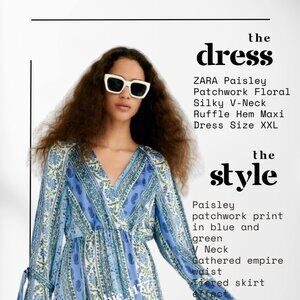Zara Boho Paisley Dress Size XXL